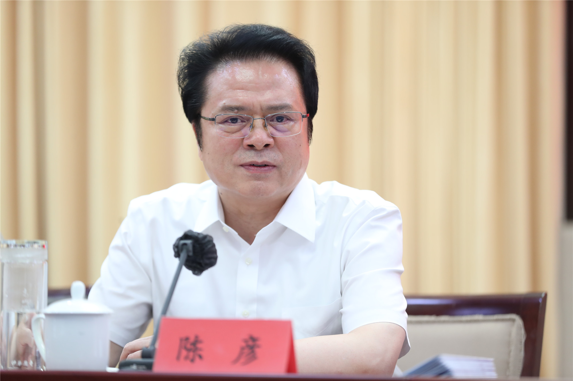 中國作協黨組成員、副主席陳彥主持會議
