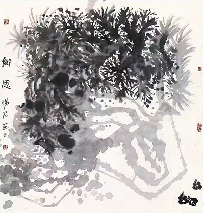 鄉(xiāng)思（中國(guó)畫）  　　陽(yáng) 光