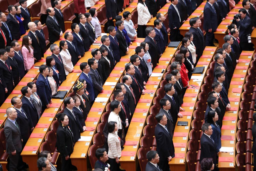 3月11日，第十四屆全國人民代表大會(huì)第二次會(huì)議在北京人民大會(huì)堂舉行閉幕會(huì)。新華社記者 丁林 攝