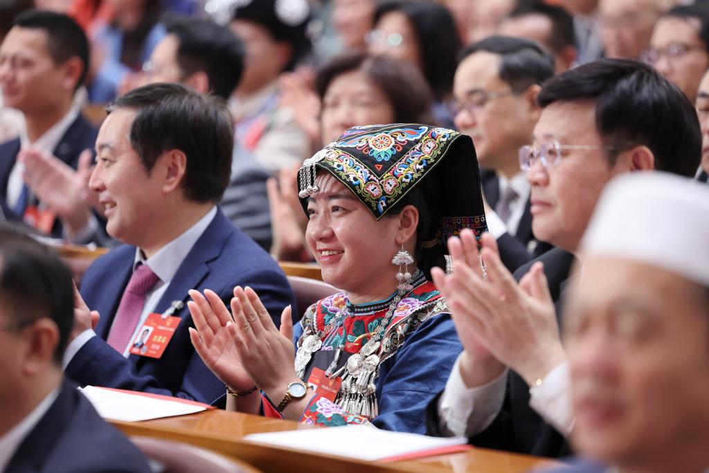 3月11日，第十四屆全國人民代表大會(huì)第二次會(huì)議在北京人民大會(huì)堂舉行閉幕會(huì)。新華社記者 姚大偉 攝