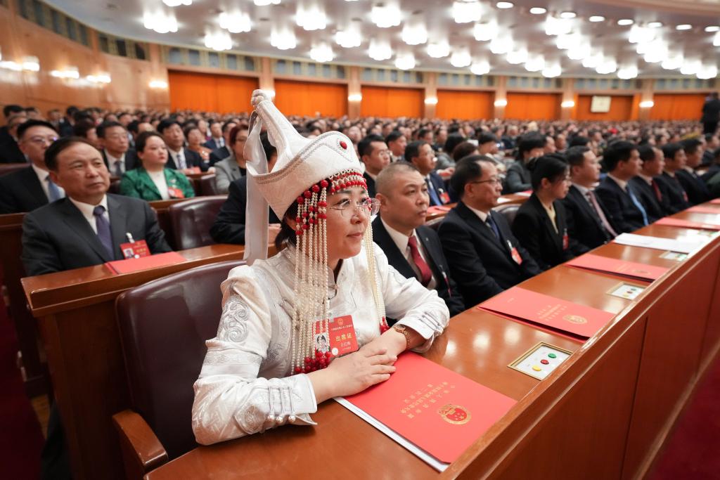 3月11日，第十四屆全國人民代表大會(huì)第二次會(huì)議在北京人民大會(huì)堂舉行閉幕會(huì)。新華社記者 王毓國 攝