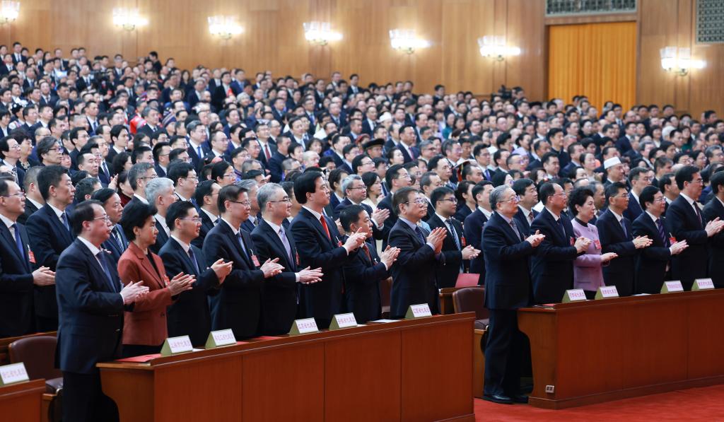 3月11日，第十四屆全國人民代表大會(huì)第二次會(huì)議在北京人民大會(huì)堂舉行閉幕會(huì)。新華社記者 王曄 攝