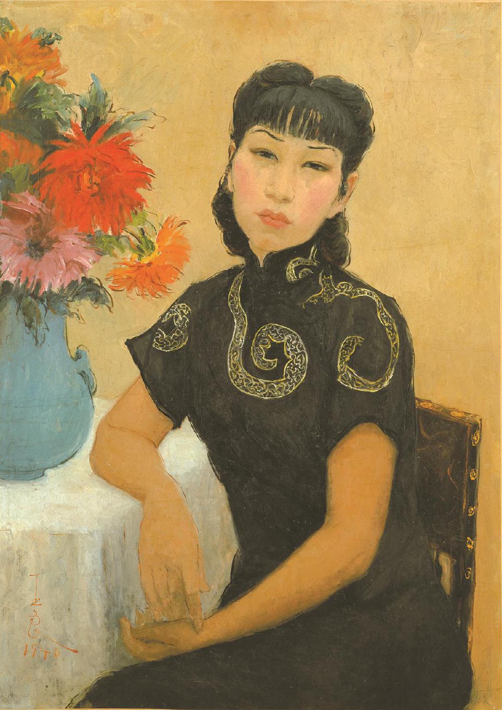 潘玉良《自畫像》，1939年，油畫