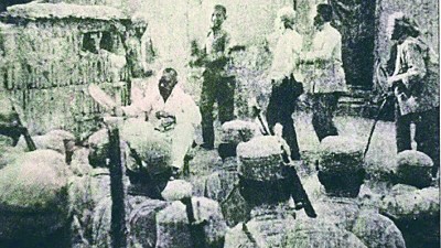 1943年，《團(tuán)結(jié)就是力量》在北莊村首演。資料照片